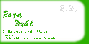 roza wahl business card